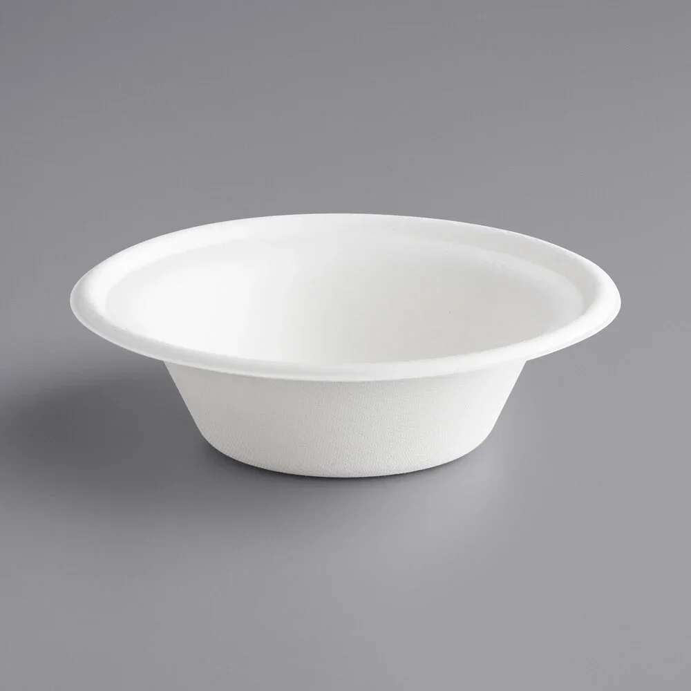 Ecoplus solution 12 oz. Compostable White Plant Fiber Bowl – 1,000/Case