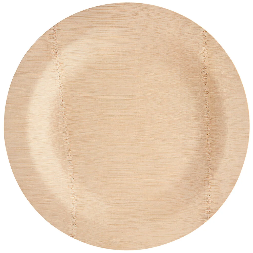 Ecoplus solution 11″ Compostable Round Bamboo Plate – 25/Pack