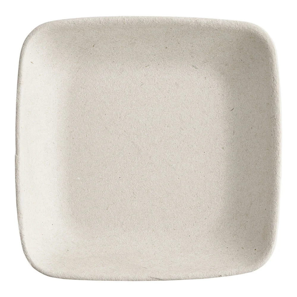 Ecoplus solution 2 1/2″ x 2 1/2″ Natural Plant Fiber Square Appetizer Plate – 200/Case