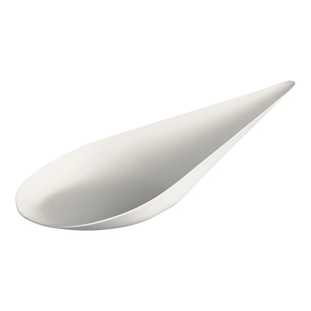 Ecoplus solution 4″ Compostable White Plant Fiber Taster Spoon – 200/Case