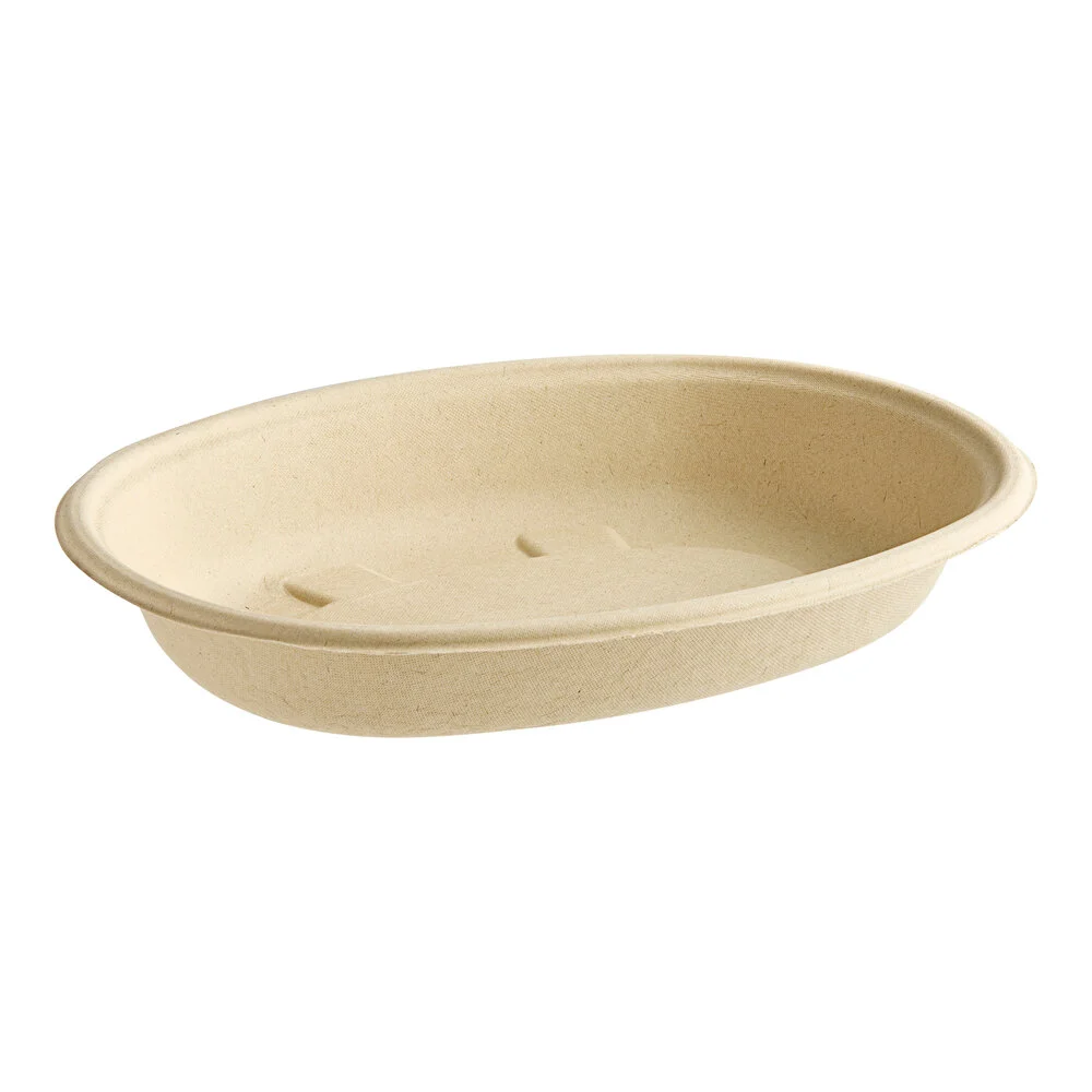 Tellus Products 32 oz. Compostable Fiber Oval Bowl – 300/Case