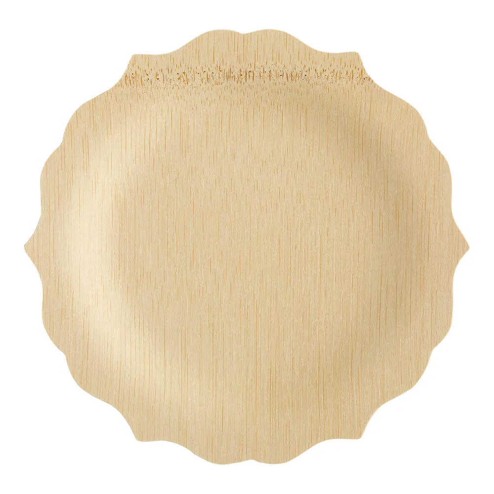 Bambu® Veneerware® 7″ Disposable Fancy Bamboo Plate – 100/Case