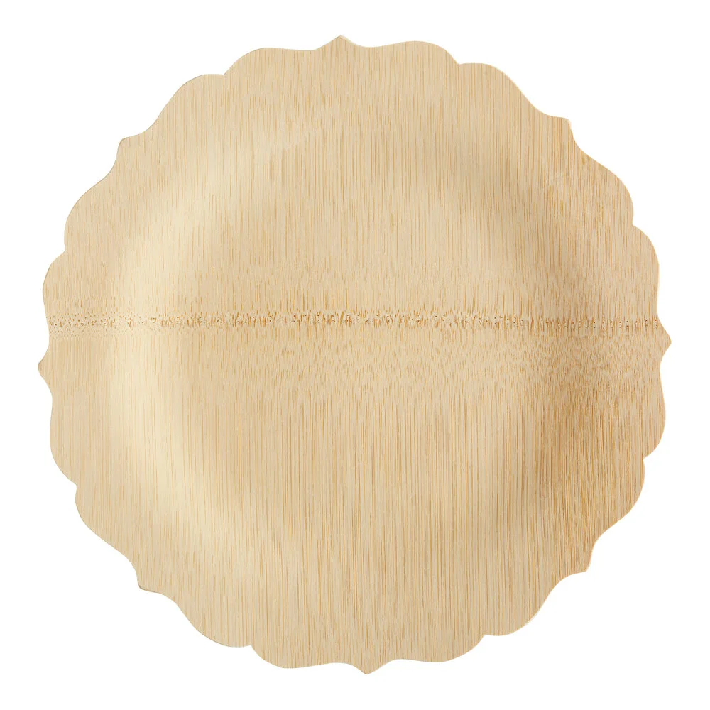 Bambu® Veneerware® 11″ Disposable Fancy Bamboo Plate – 100/Case