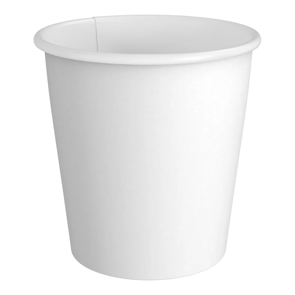 Choice 8 oz. Tall White Poly Paper Hot Cup – 1,000/Case