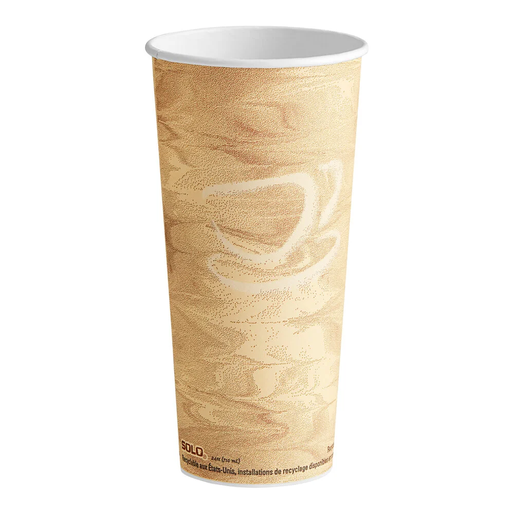 Solo Mistique 24 oz. Single-Sided Poly Paper Hot Cup – 500/Case