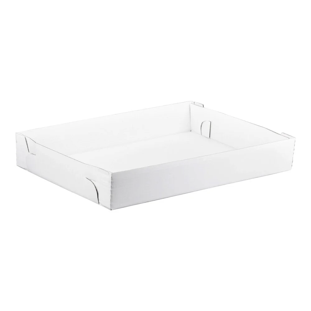 Baker’s Lane 25 7/8″ x 18 1/16″ x 4″ White Full Sheet Corrugated Cake / Bakery Box Bottom – 25/Case