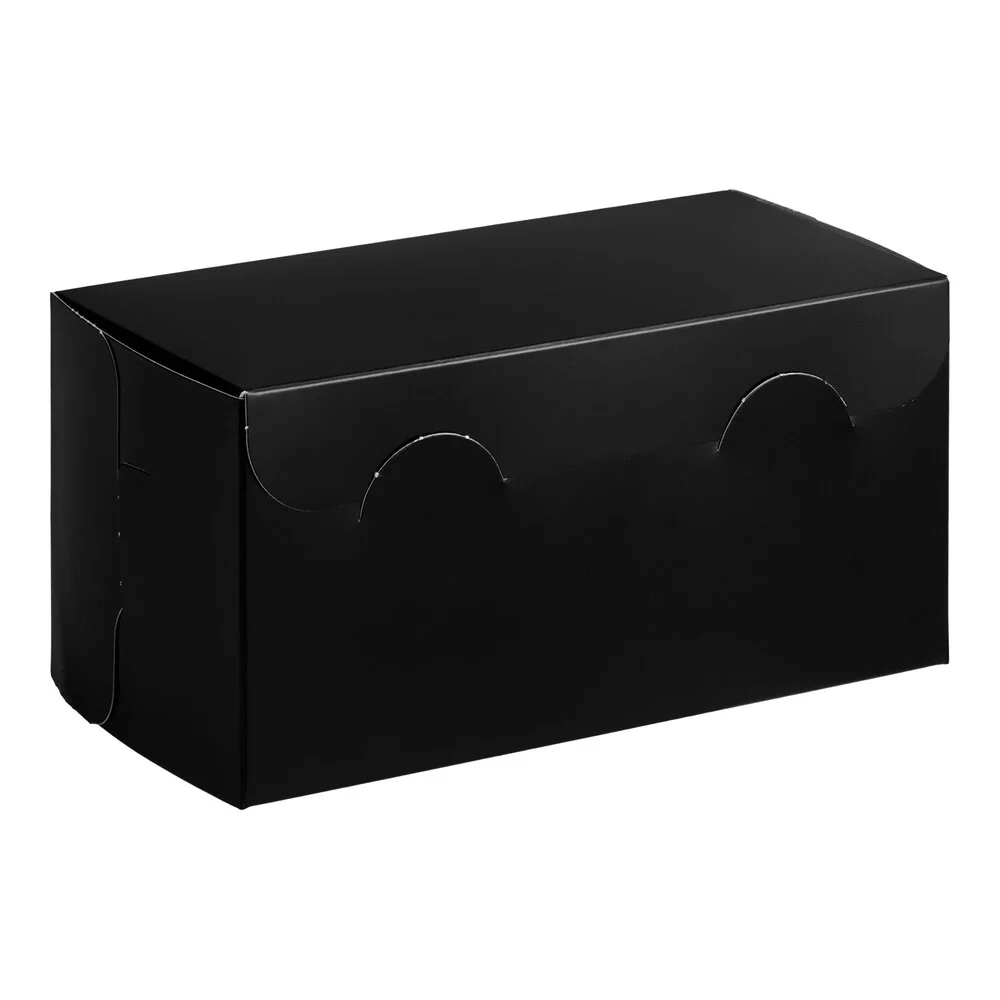 Baker’s Lane 8″ x 4″ x 4″ Black Cupcake / Bakery Box – 100/Case