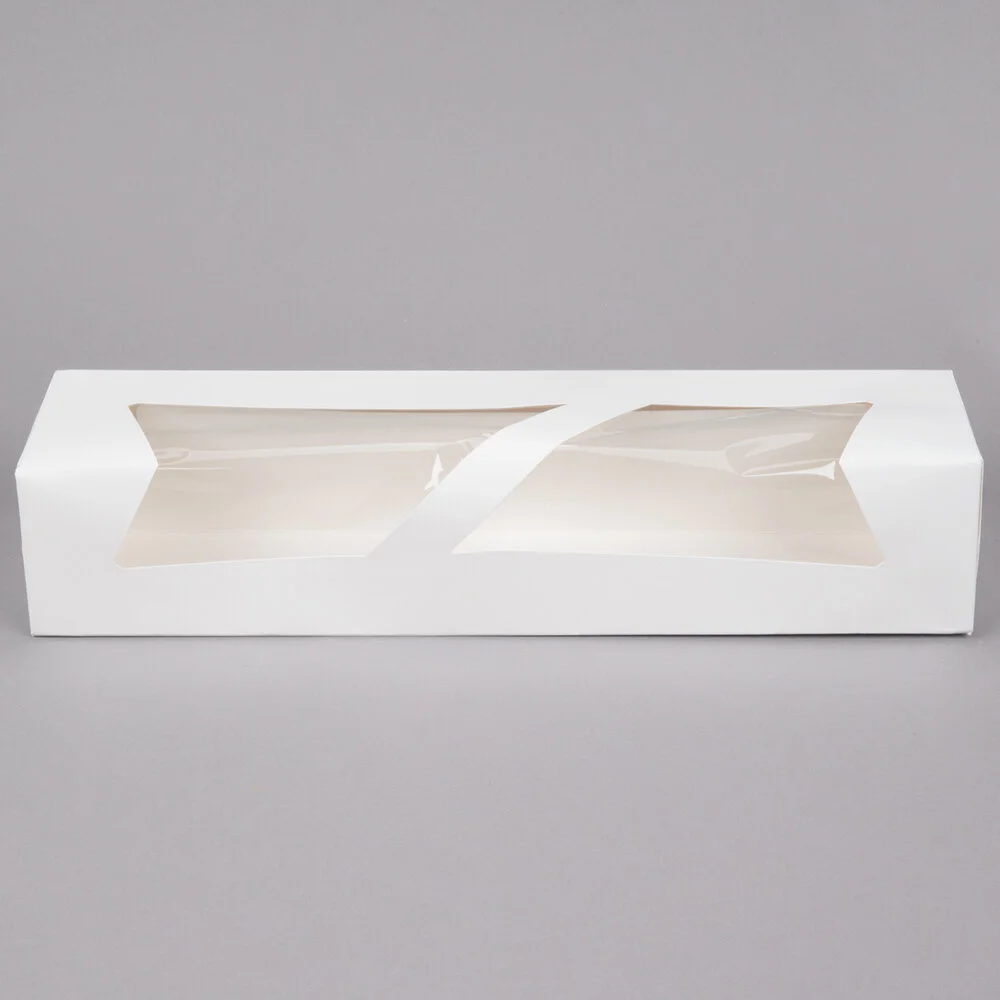 Southern Champion 18″ x 4″ x 3 1/2″ White Auto-Popup Window Donut / Bakery Box – 200/Case