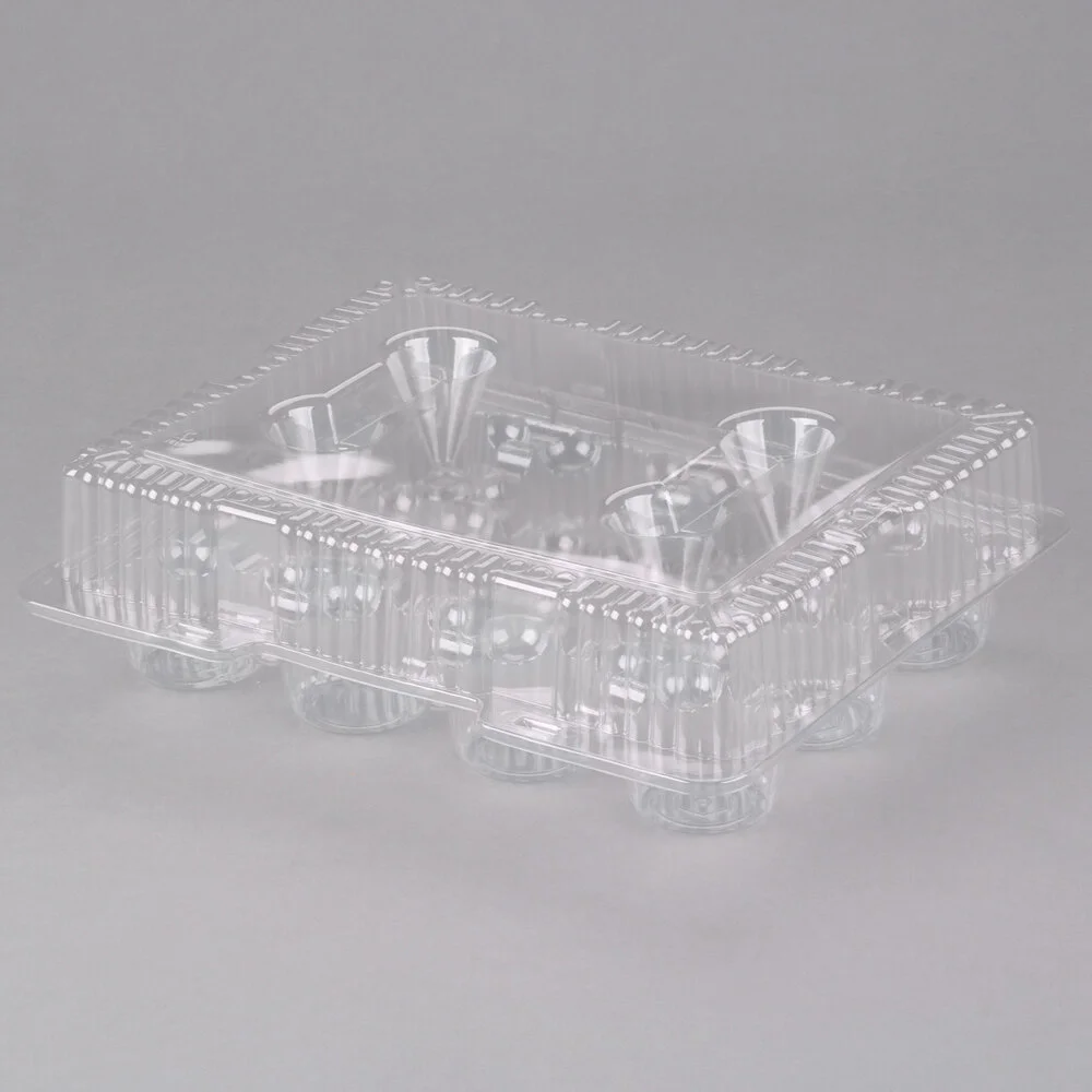 Polar Pak 9513-1 12 Compartment Clear Hinged PET Cupcake Take-Out Container – 76/Case